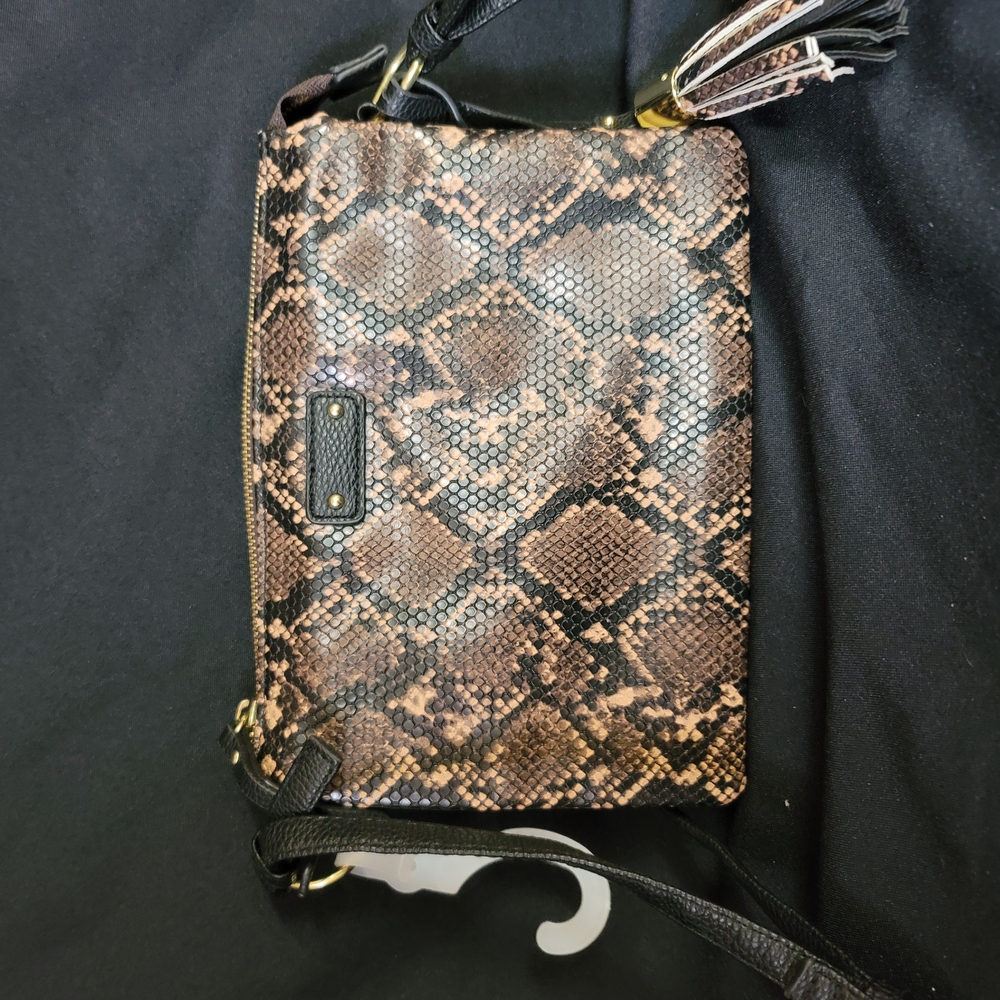 Stylish Snake Print Crossbody Bag